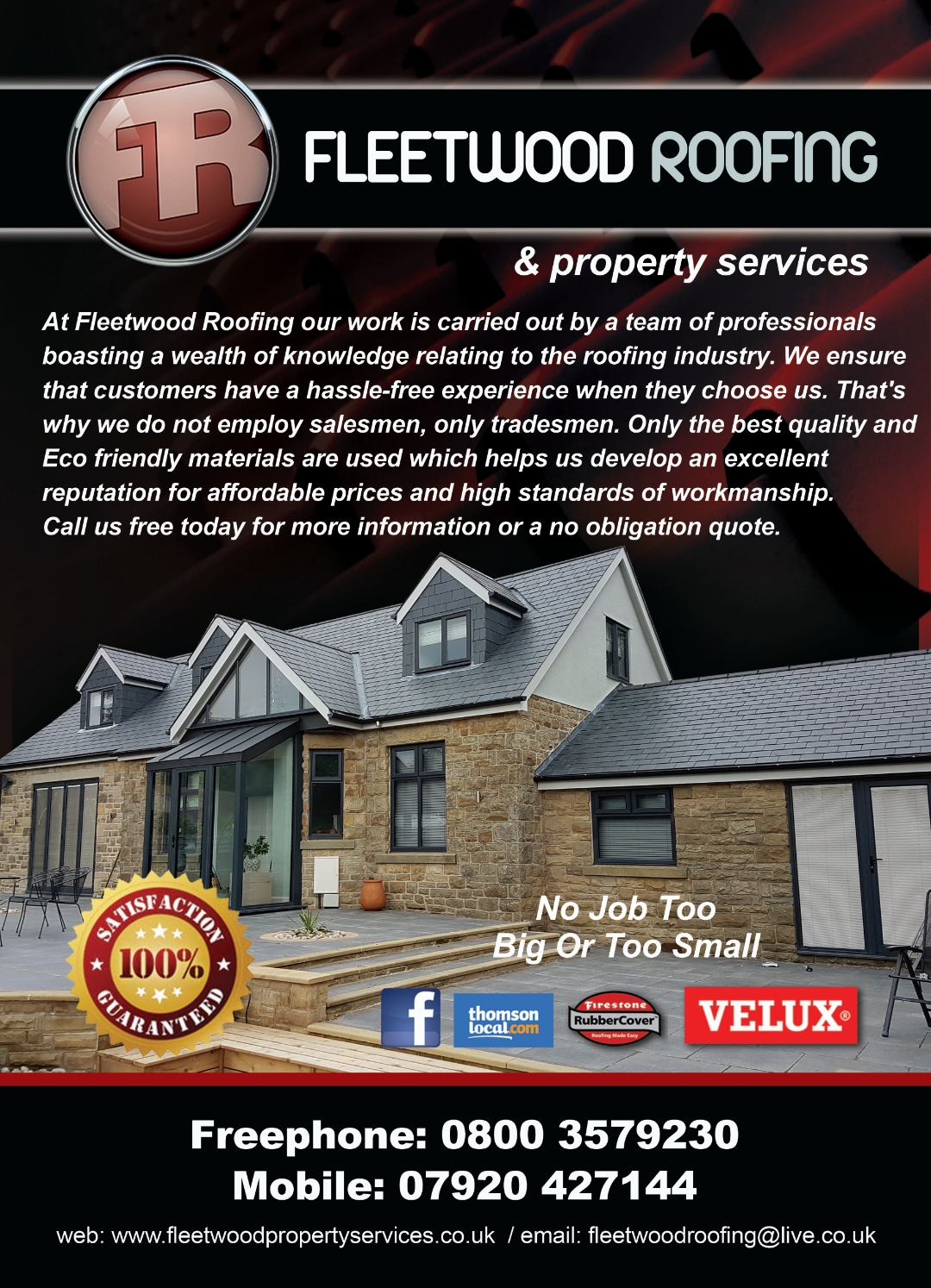 Main photo for Fleetwood Roofing & Property Services