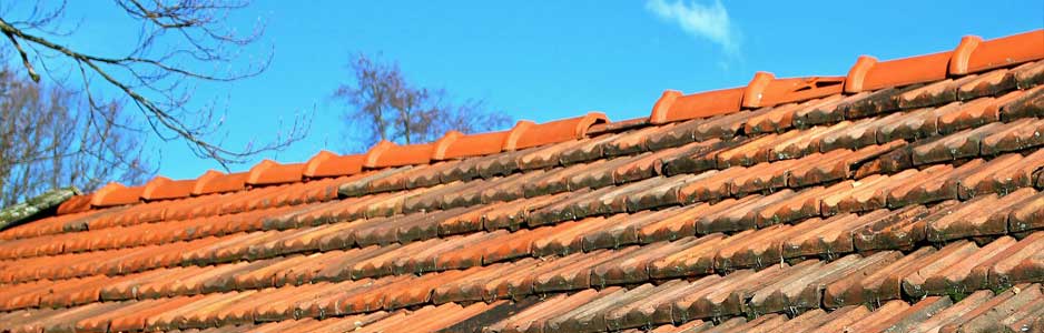 An example of a roof with red roof tiles