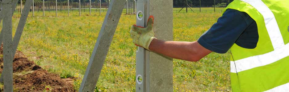 An example of a fencing fencing contractor installing a new fence